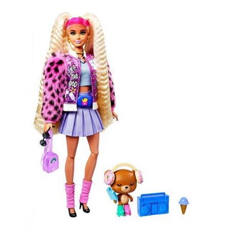 Barbie Extra Docka #8, Univ Jacka med lurviga armar och Nalle