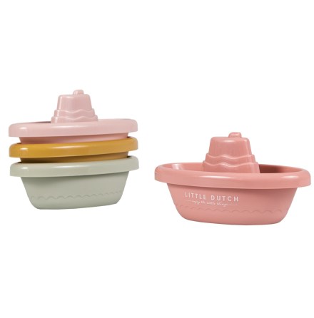 Little Dutch Stackable Bath Boats Pink