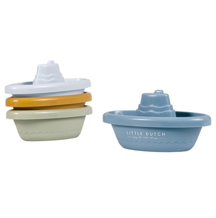 Little Dutch Stackable Bath Boats Blue