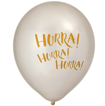 Ballonger 12" Hurra Prlvit, 6-pack