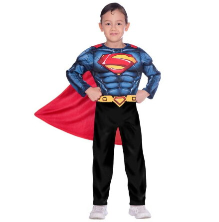 Superman Muskeltop med Cape, 4-6 r