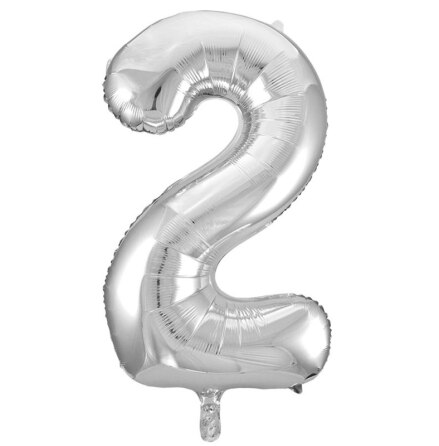 Folieballong Silver, nr 2