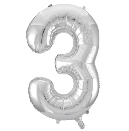 Folieballong Silver, nr 3