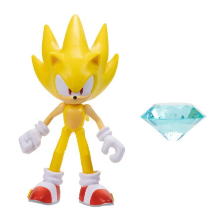 Sonic the Hedgehog Figur, Super Sonic with Chaos Emerald, 10cm