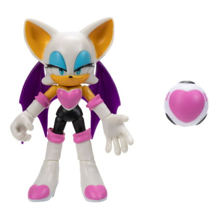 Sonic the Hedgehog Figur, Rogue the Bat with Heart Bomb, 10cm