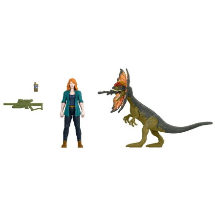 Jurassic World Dominion Claire & Dilophosaurus Dinosaur Figure Pack 