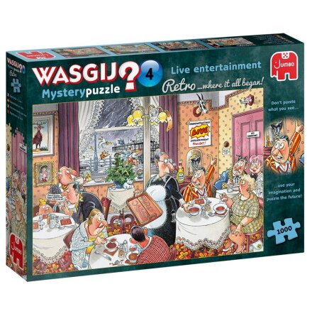 Wasgij Retro Mystery Pussel 4- Live Entertainment!, 1000 bitar