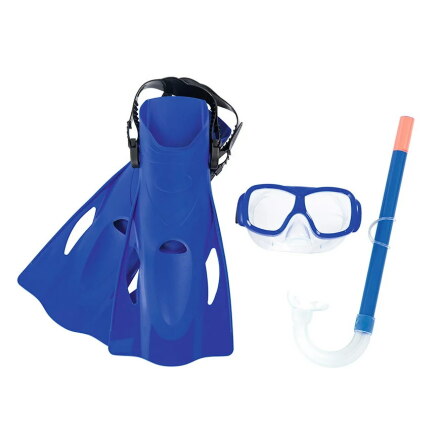 Bestway Freestyle Snorkelset med simftter, 7 r, Bl