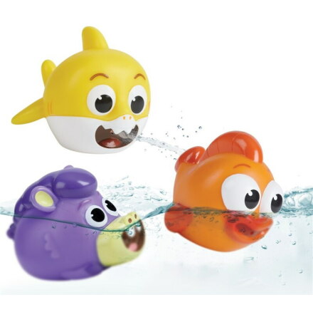 Baby Shark Vattensprutande Figurer till Badet, 3-pack